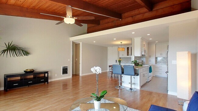 High Vaulted ceilings from this top floor unit - 6542 Ocean Crest Dr
