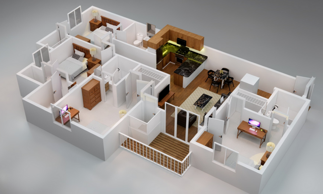 u-Shape kitchen layout - Campus View