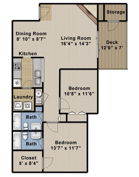 Floorplan - Hillsborough Apartments