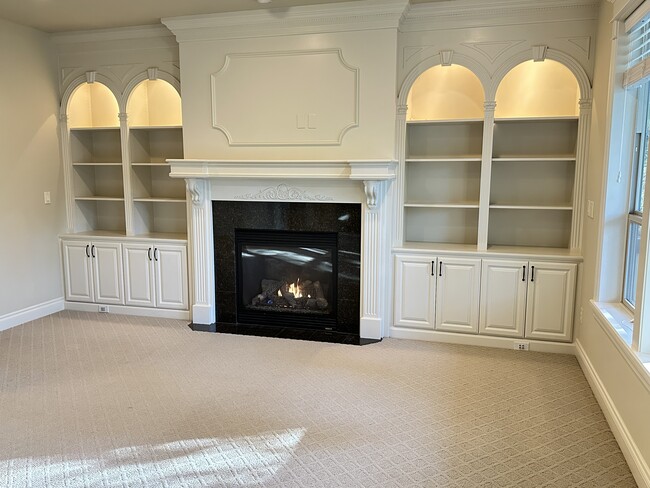 Gas fireplace and plenty of display/ storage - 1404 SW Dickinson Ln