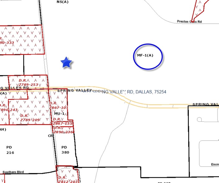 Zoning Map City of Dallas - Preston Valley