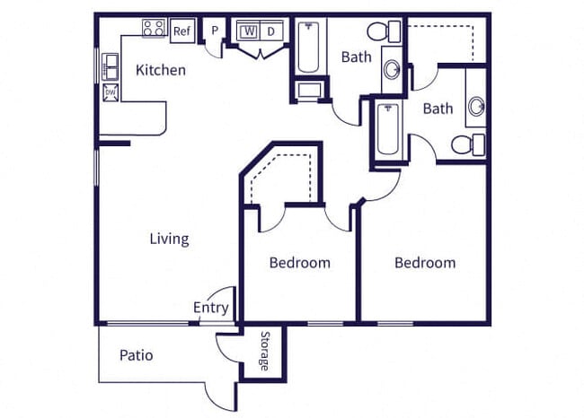 Floorplan - Fountains at Tidwell Apartments & The Enclave