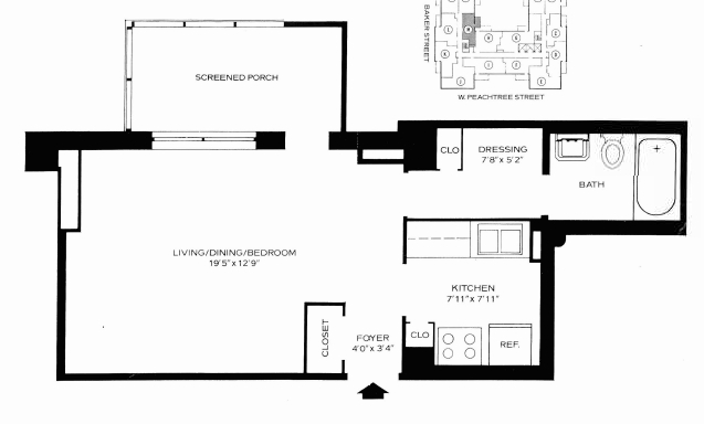 1BR/1BA - Peachtree Towers Condominiums