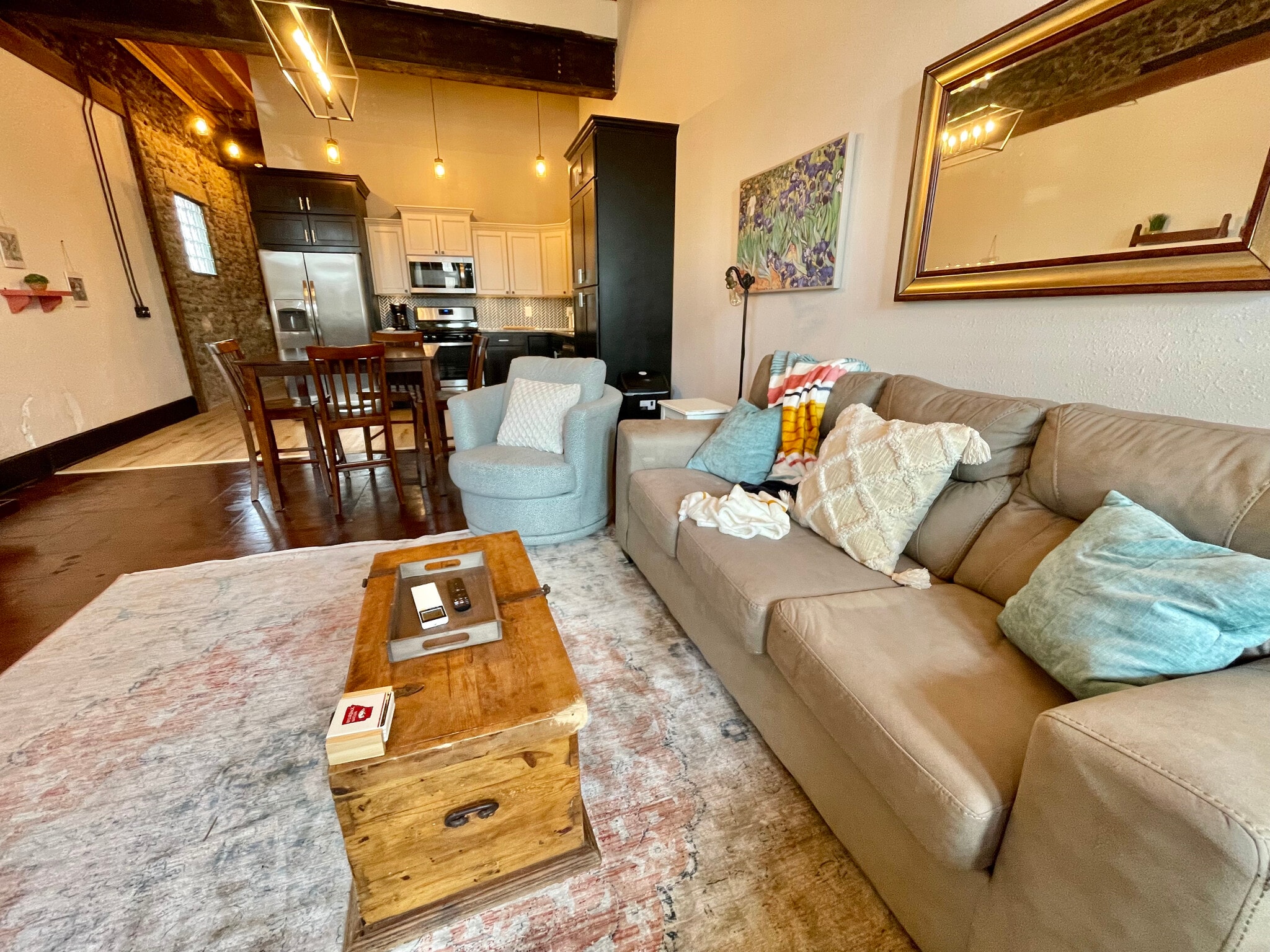 Living room and dining room - 713 S. Baker St.