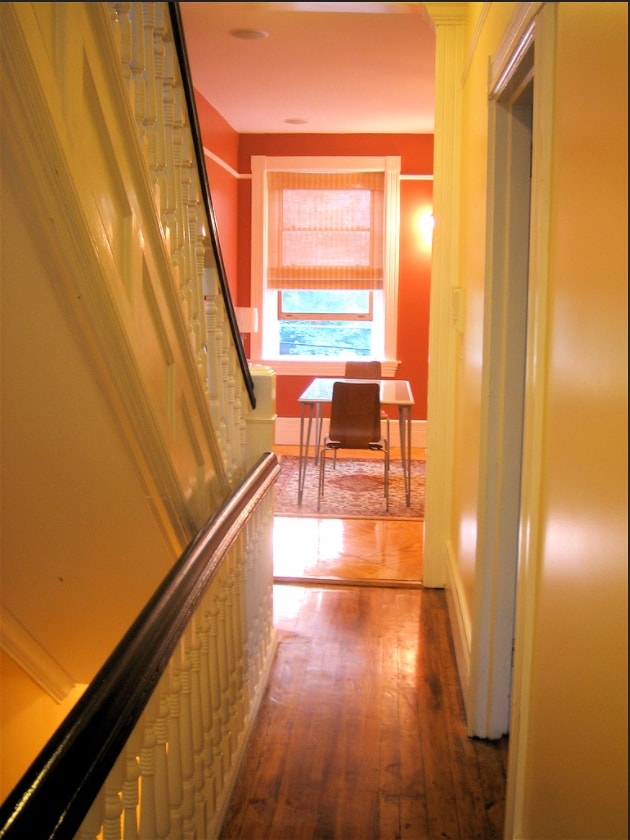 2nd floor hallway looking toward living room (west). Windows face west for afternoon light. - 3284 Dawson Street