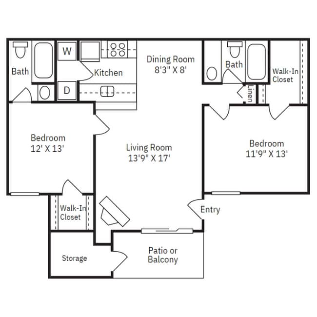 Floorplan - Brixton McKinney Apartments