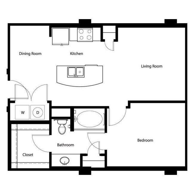 Gallery At Turtle Creek - A1B - 1 Beds - 1 Baths - 689 Sq. ft. - Gallery At Turtle Creek