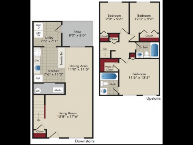 3 Bedroom / 2 Bath Townhome - Spark Waldorf