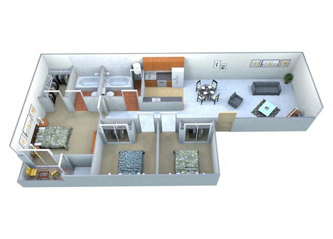 Floorplan - Las Villas De Kino Apartments