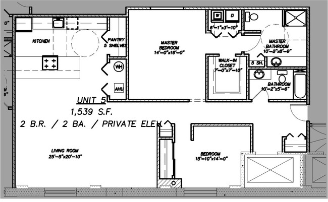 Floor Plan - Condo 605 - Lofts at Kalamazoo City Centre