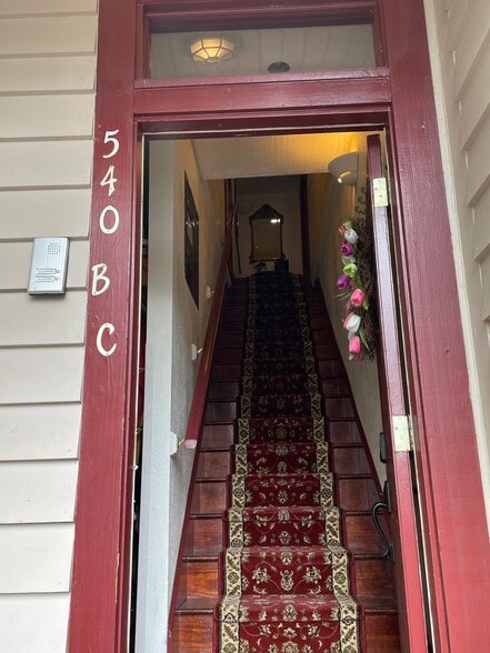 Stairwell from street entrance to unit C (Studio) - 540 E Taylor St