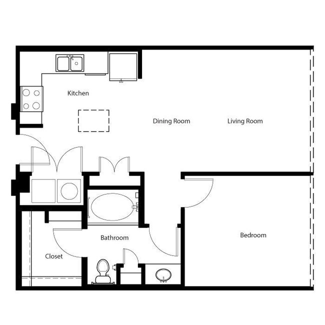 Gallery At Turtle Creek - A1C - 1 Beds - 1 Baths - 831 Sq. ft. - Gallery At Turtle Creek