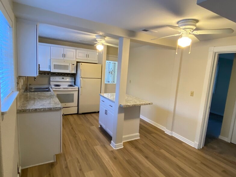 Kitchen and front entry - 111 Washington Ave