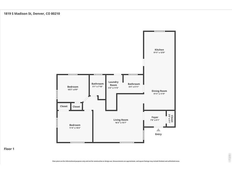 Floor Plan - 1819 S Madison St