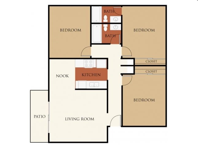 1BR/1BA - Sun Ridge Apartments