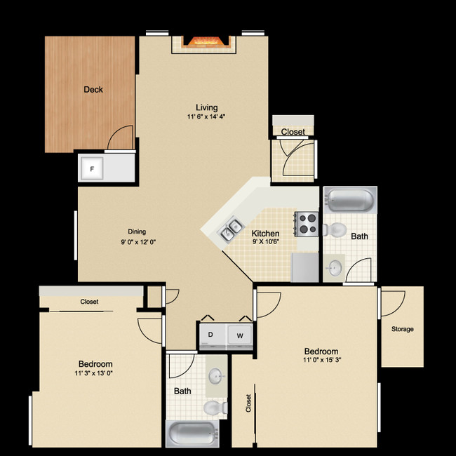 Floorplan - Chestnut Ridge Apartment Homes