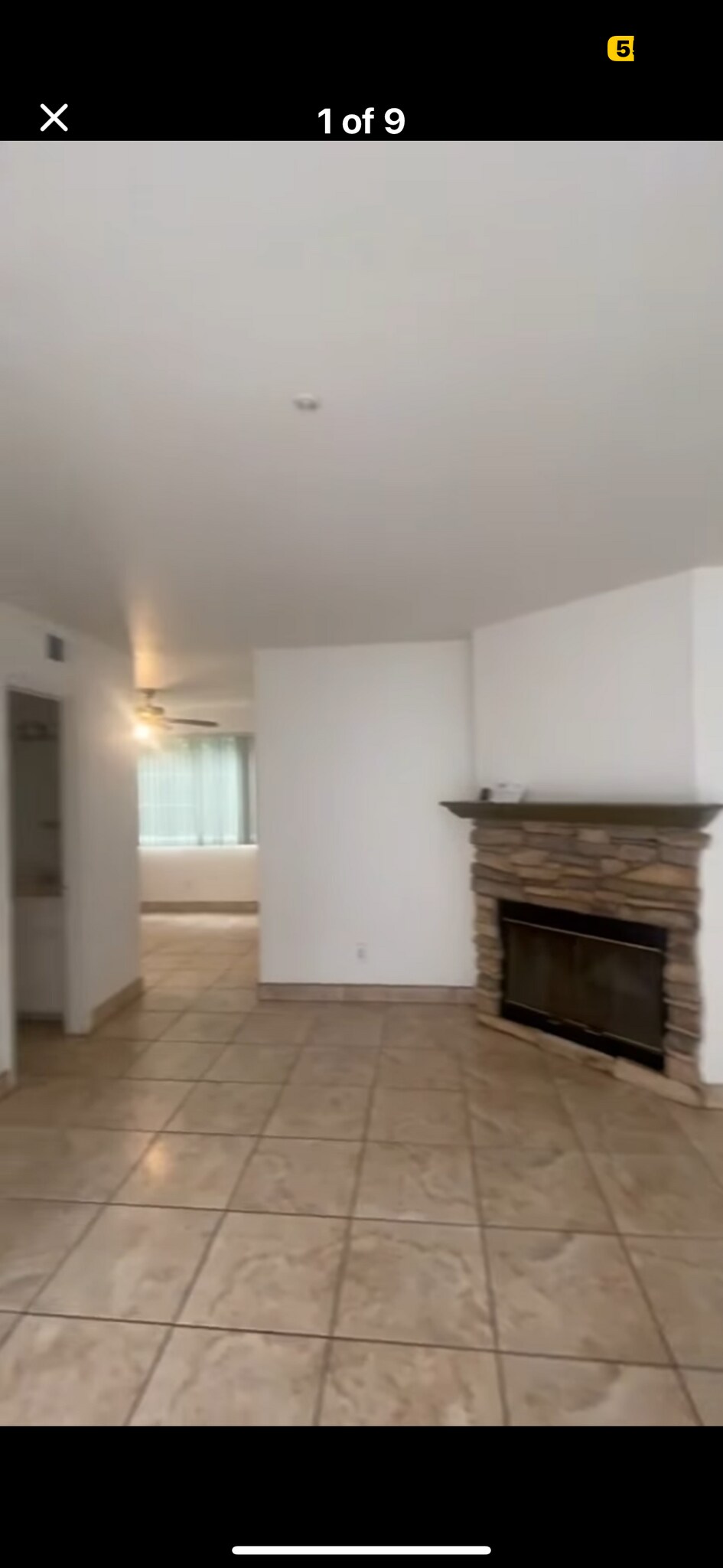 Living room with fireplace - 1031 S Mollison Ave
