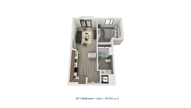 1 Bedroom A7 - 4th + J