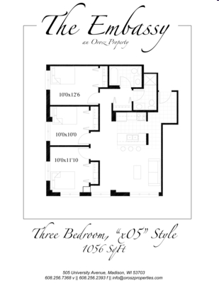 3BR/2BA - The Embassy