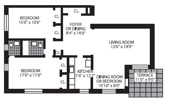2BR/2BA - Roosevelt House