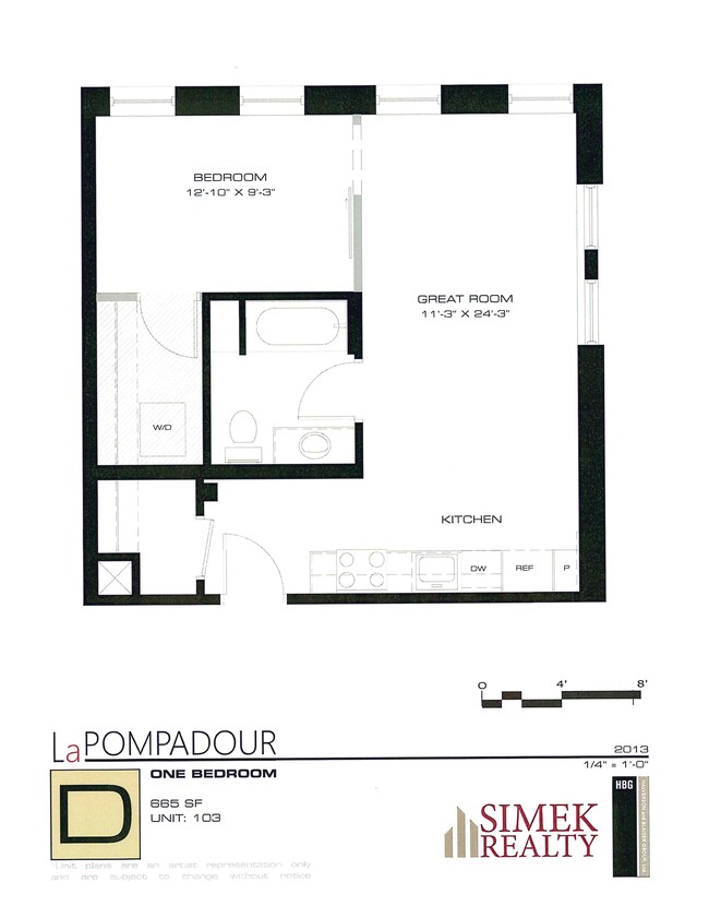 Floorplan - La Pompadour Apartments