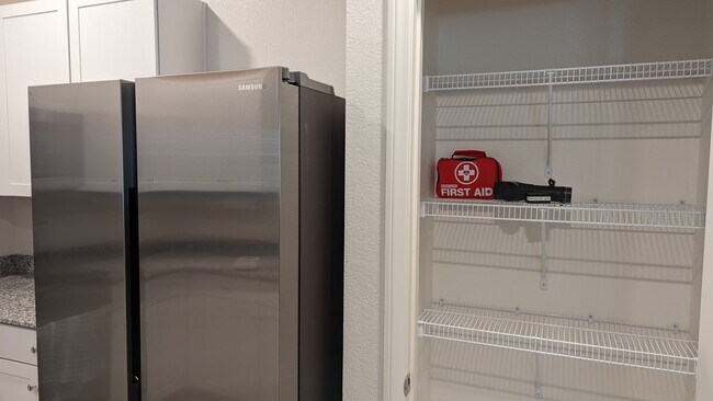 Fridge + first aid kit - 2605 Ercolano St