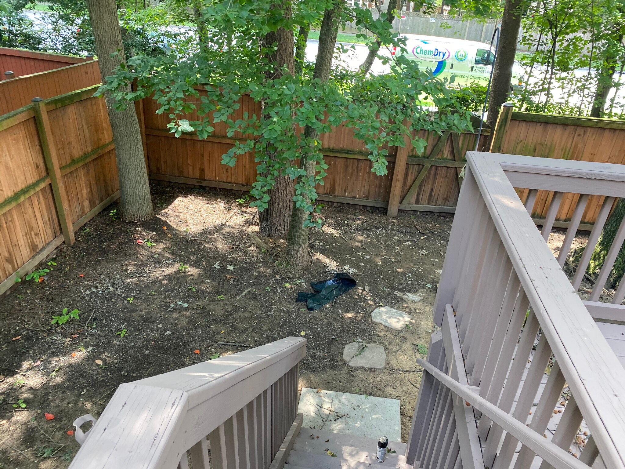 Fenced in backyard - 7812 Foxfarm Ln