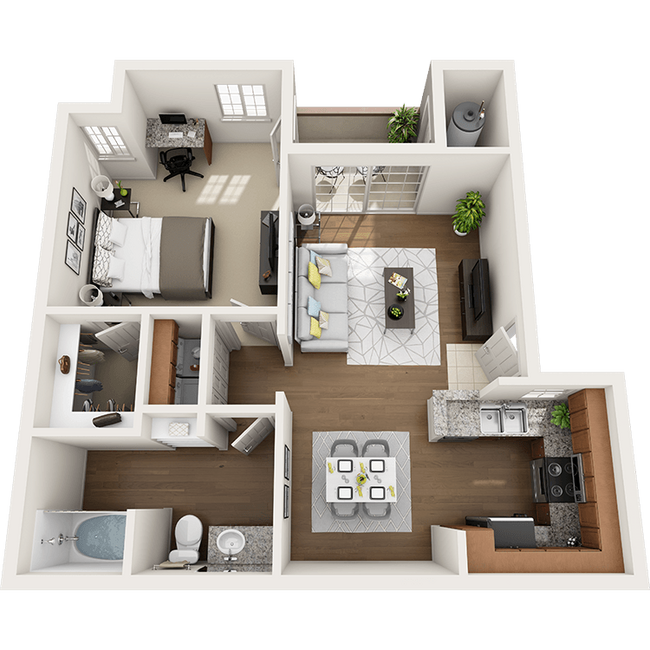 Floorplan - Del Mar Apartments