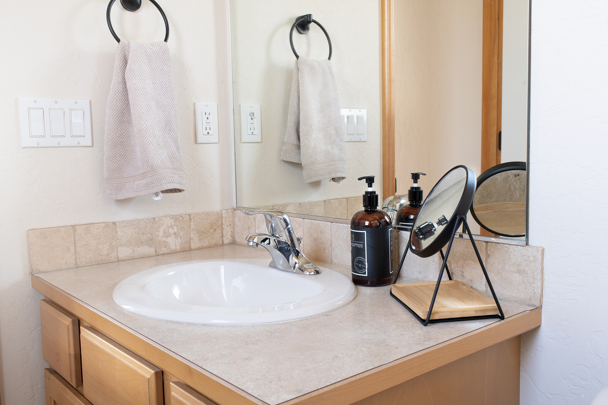 Main Bedroom Sink Area - New Floor - 2805 W Dumont Dr