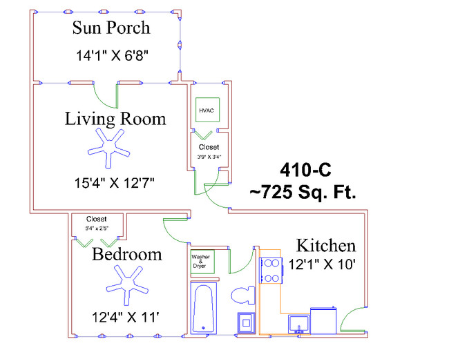 Floorplan - 408-416 N. Taylor Ave.