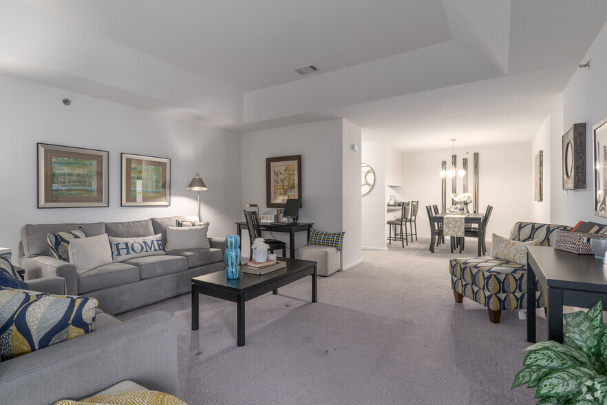 2BR, 2BA - 1100SF Living Room - Meadows Apartments