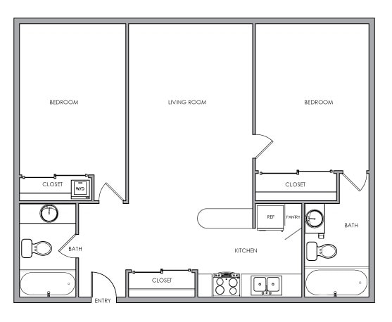 Floorplan - Park East Apartments