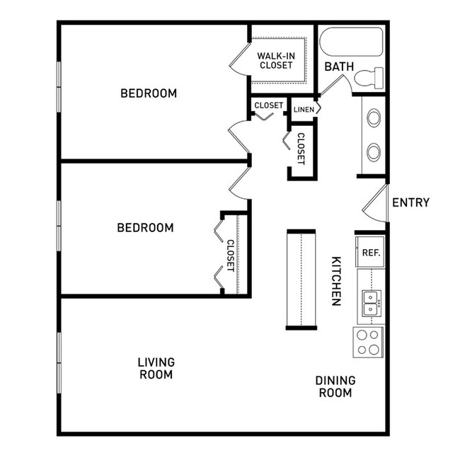 Floorplan - The Oaks Apartments