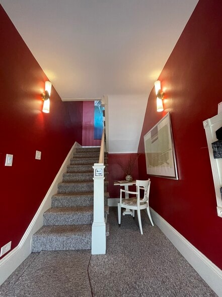 attractive front hall to upstairs unit - 418 Clement Ave