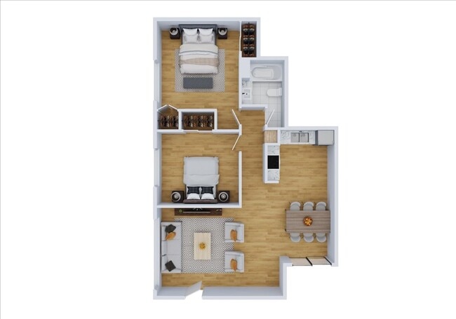 Floorplan - MAGNOLIA WEST APARTMENTS- RIVERSIDE, CA