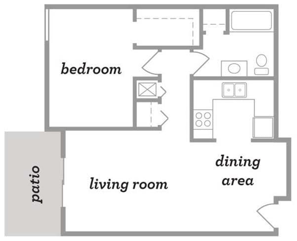 1BR//1BA - Bloomfield Apartments