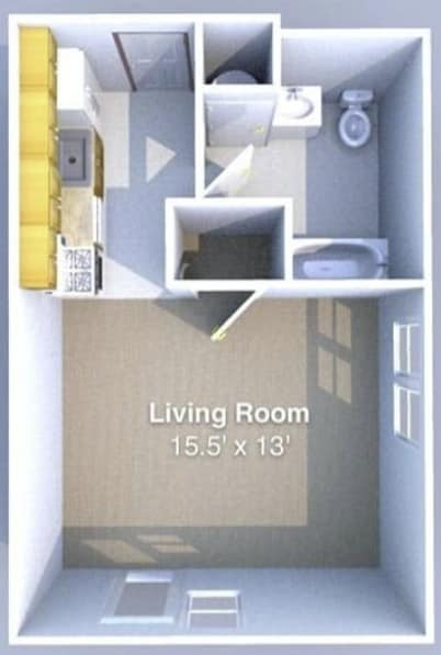 Studio Floorplan - The Vintage