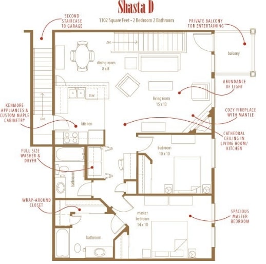 Shasta D - The Villas at Kennedy Creek Apartments