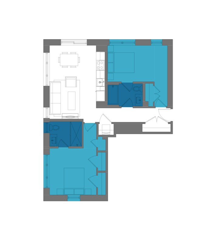 Aproximate floorplan - 129 W St NW