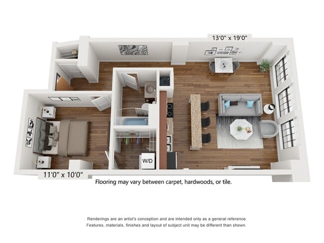 1 Bed 1 Bath - The Edge Apartments