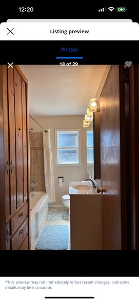 Main bath has a 6 ft long tub, a large linen closet with a laundry chute to the downstairs laundry. - 501 W Grandview Ave
