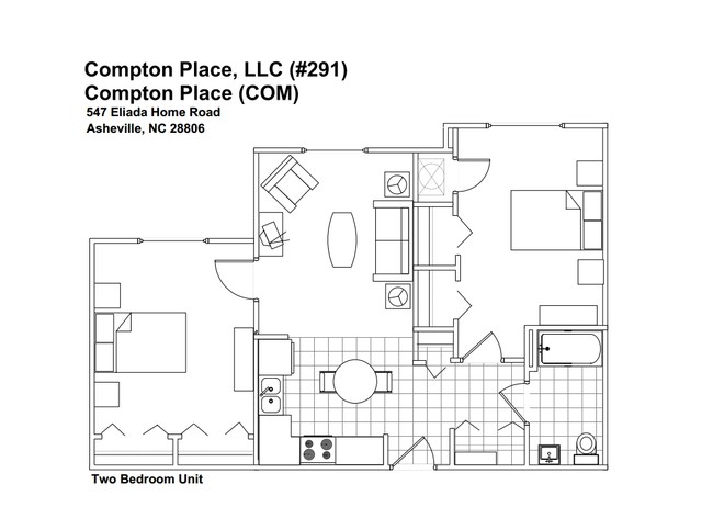 2BR/1BA - Compton Place Apartments - Senior Community