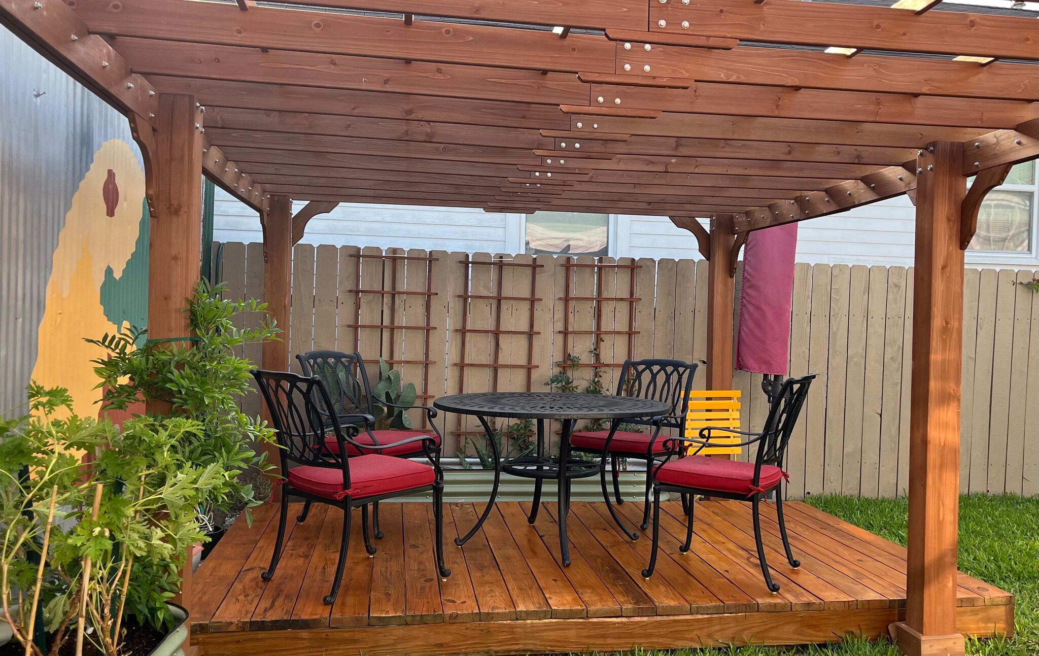Pergola with Wisteria now covering partially - 3033 Robert St