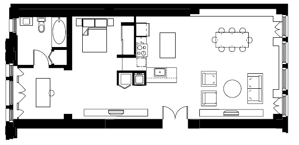 1BR/1BA - Union Lofts