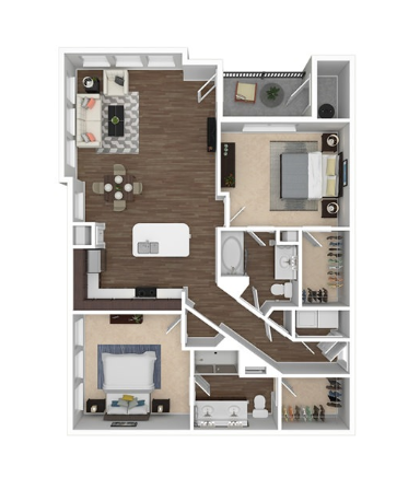 Coal Creek, 2 bed x 2 bath, 1231 sq. ft. - Cortland Broomfield