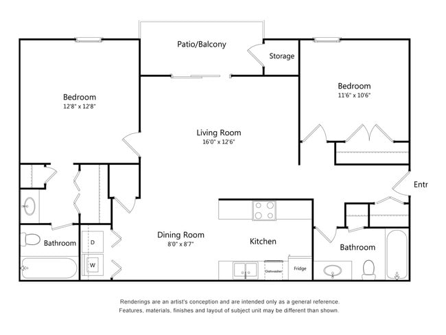 Floorplan - Sharon Oaks Apartments