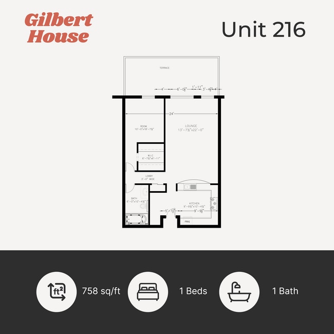 Floorplan - Gilbert House Apartments