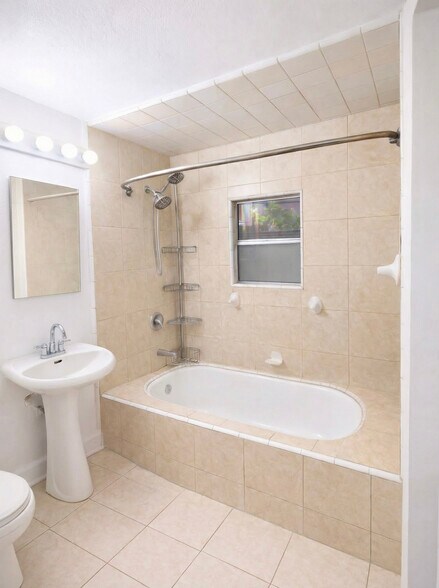 Bathroom with deep tub and shower - 1661 W 36th Pl
