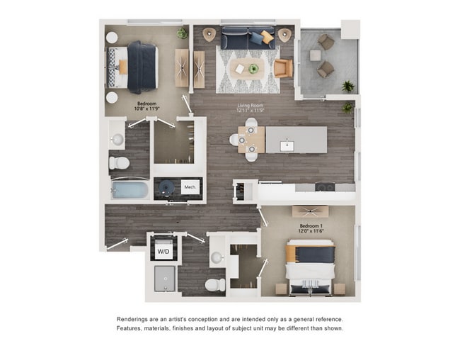 The Richmond B1 Floorplan Utah - The Richmond Apartments