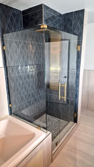 Master shower with rain and massage panel - 6221 Monterey Rd